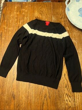 Joe Fresh Black Sweater with Cream Yoke